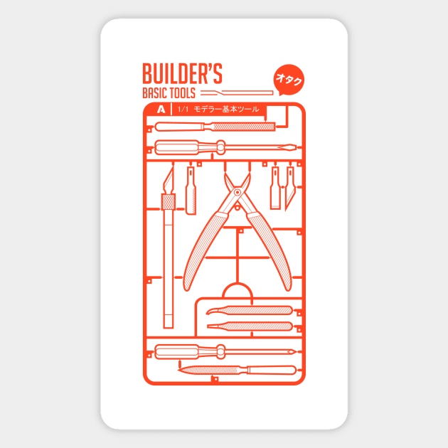 Builder's Basic Tools - Red version Magnet by FunkyHusky